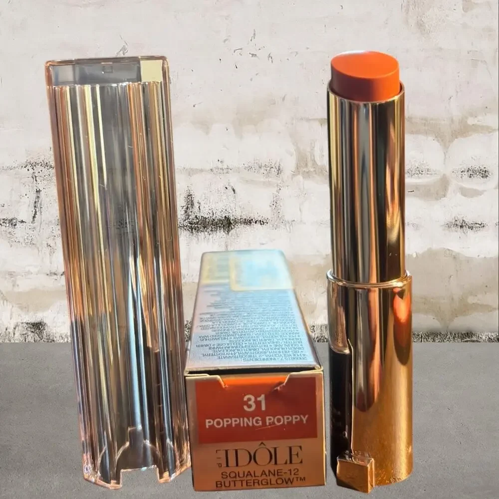 Lancome Lip Idôle Squalane-12 Butterglow Hydrating Lip Balm in Popping Poppy NIB
